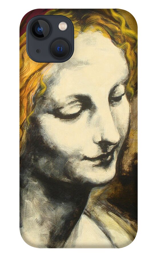 Pop iPhone 13 Case featuring the painting Madona Face by Jean Pierre Rousselet