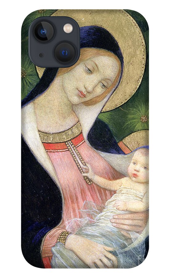 Madonna Of The Fir Tree iPhone 13 Case featuring the painting Madonna of the Fir Tree by Marianne Stokes
