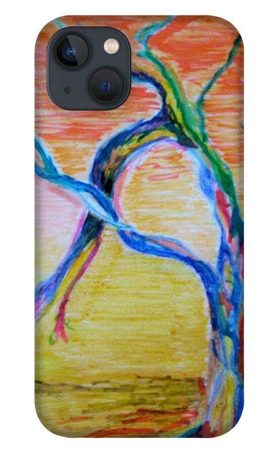 Abstract Painting iPhone 13 Case featuring the painting Magical Tree by Suzanne Udell Levinger