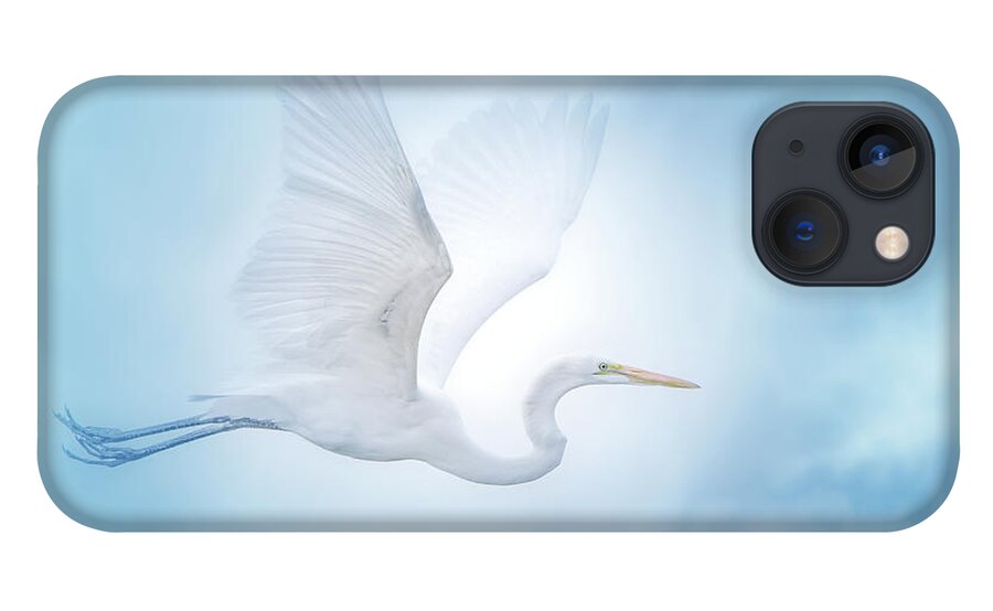 Great White Egret iPhone 13 Case featuring the photograph Majesty of the Skies by Mark Andrew Thomas