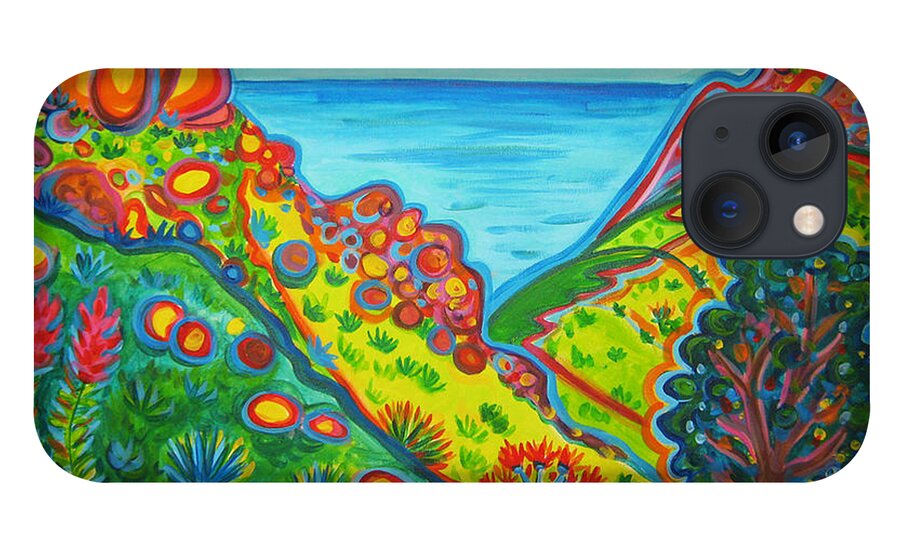 Rachel Houseman iPhone 13 Case featuring the painting Malibu Canyon View by Rachel Houseman
