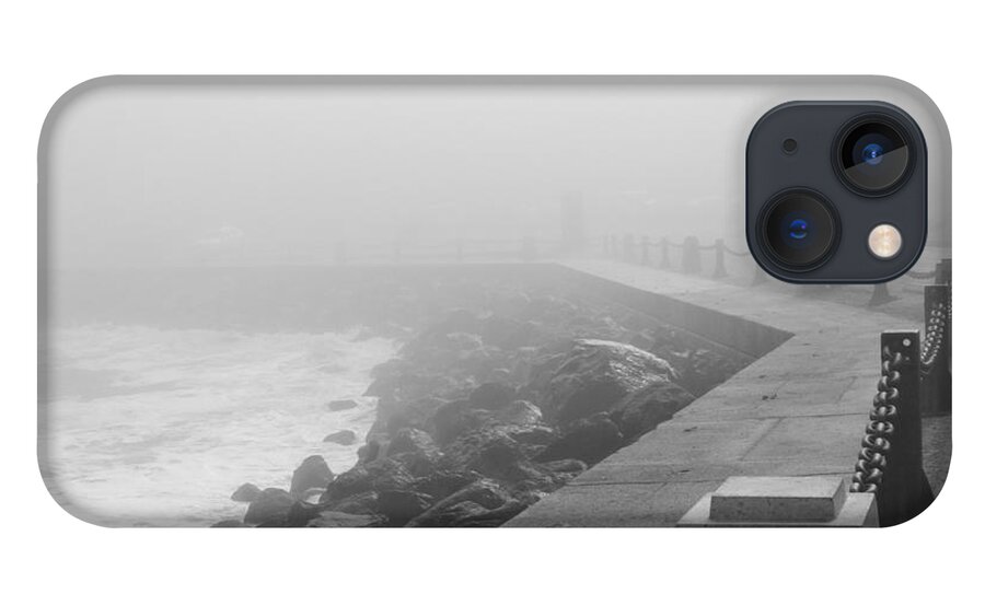 Bonnie Follett iPhone 13 Case featuring the photograph Man Waiting in Fog by Bonnie Follett