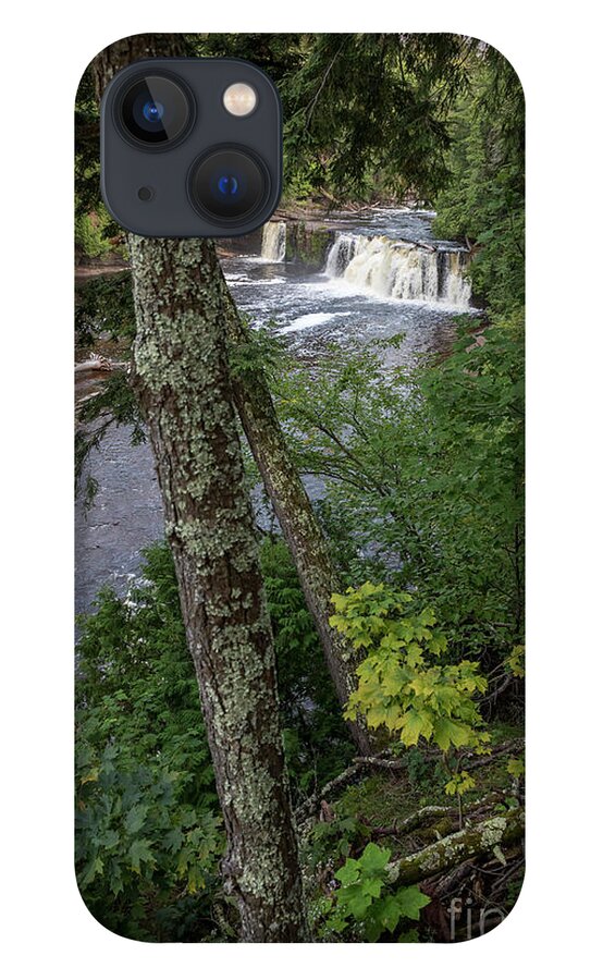 Presque Isle River iPhone 13 Case featuring the photograph Manabezho Falls by Jim West