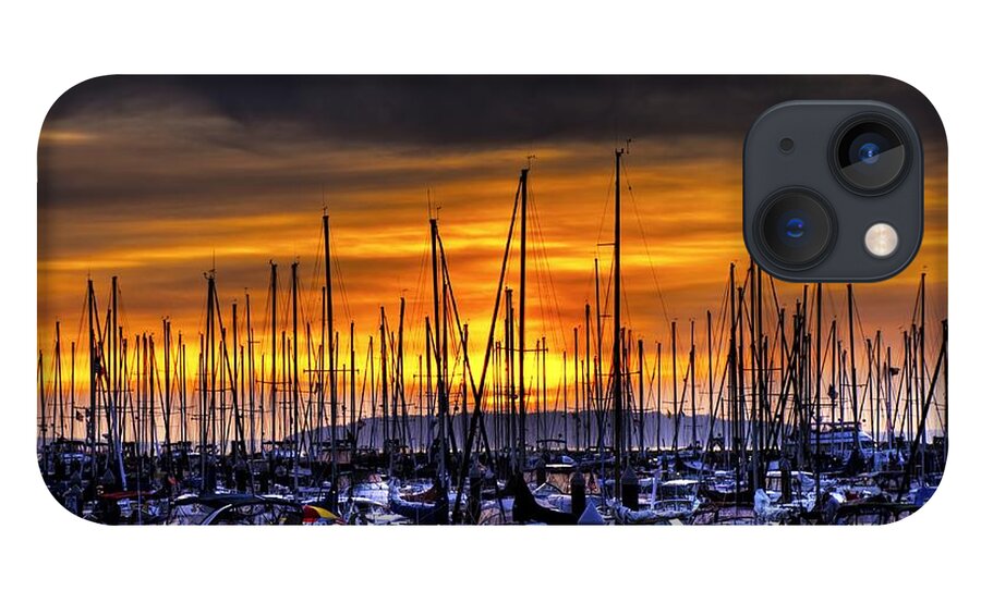 Hdr iPhone 13 Case featuring the photograph Marina at Sunset by Brad Granger