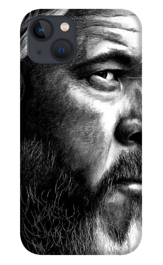 Mark Boone Jr iPhone 13 Case featuring the drawing Mark Boone Jr as Bobby Munson by Rick Fortson