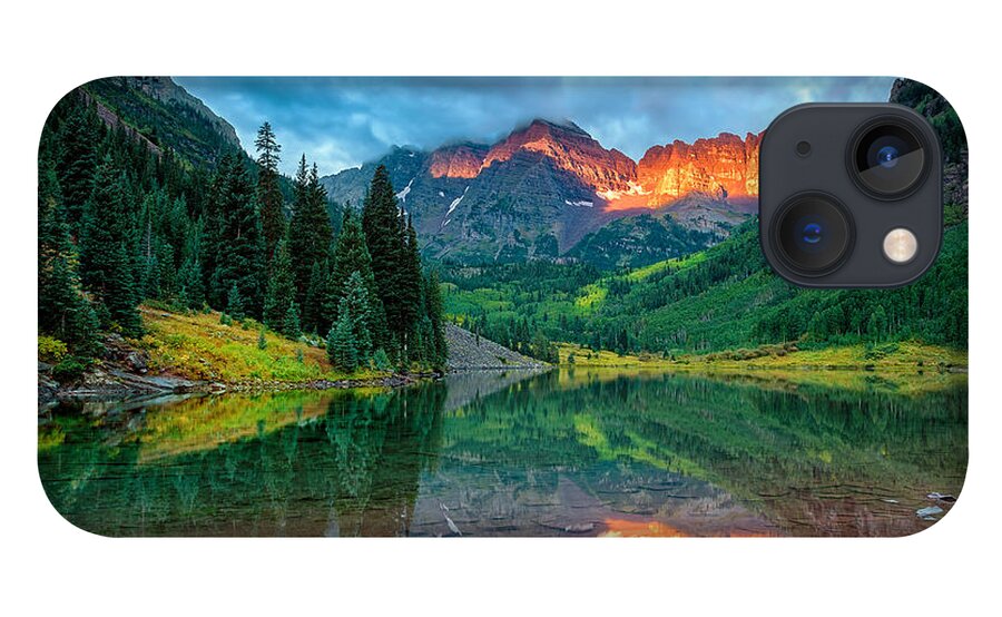 Rocky Mountains iPhone 13 Case featuring the photograph Maroon Bells Sunrise by John Vose