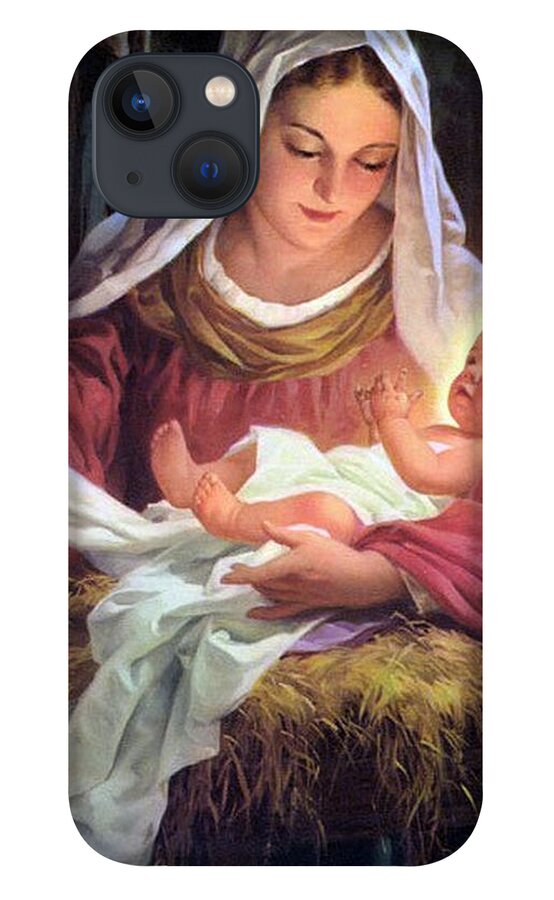 Mary iPhone 13 Case featuring the painting Mary and Baby Jesus by Unknown Artist
