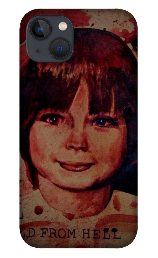 Mary Bell iPhone 13 Case featuring the painting MARY BELL fresh blood by Ryan Almighty
