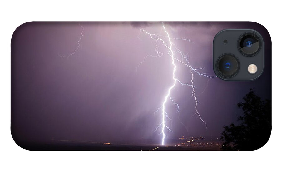 Verde Valley iPhone 13 Case featuring the photograph Massive Lightning Storm by Ron Chilston