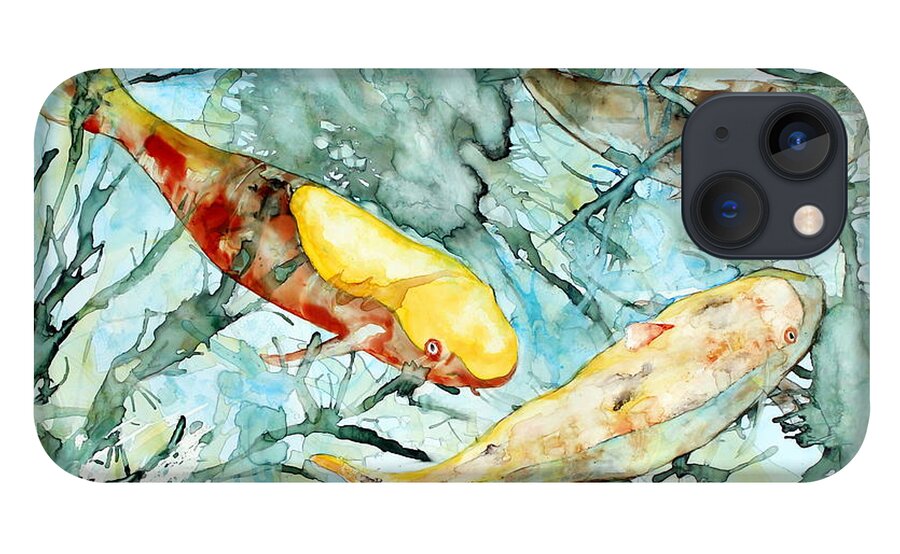 Maui iPhone 13 Case featuring the painting Maui Koi Watercolor by Kimberly Walker