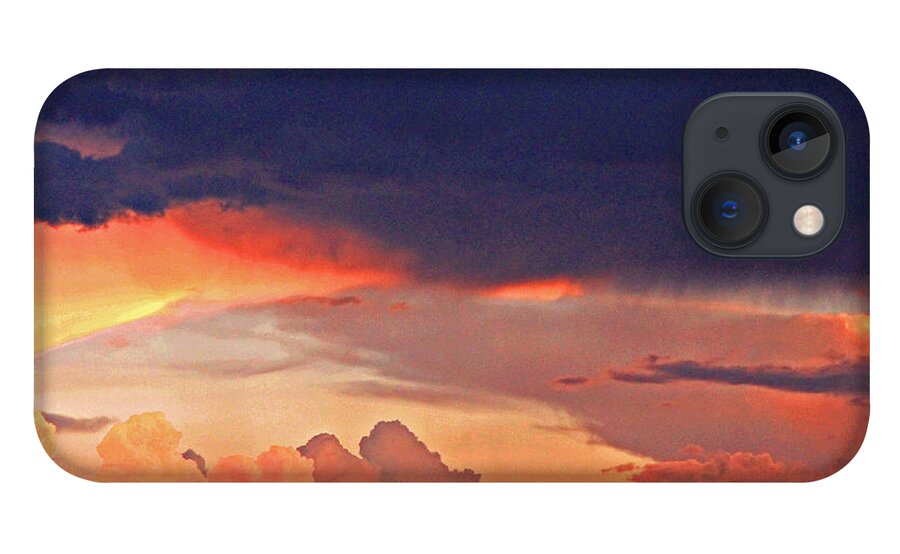 Sunset iPhone 13 Case featuring the photograph Mazatzal Peak Sunset by Matalyn Gardner
