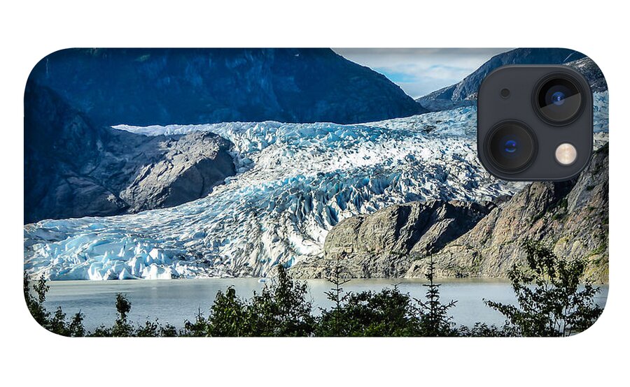 Alaska iPhone 13 Case featuring the photograph Mendenhall Glacier by Pamela Newcomb