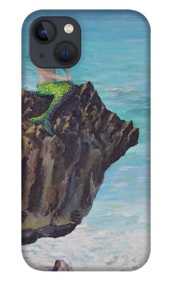Mermaid iPhone 13 Case featuring the painting Mermaid at Gilbert's Reef by Mike Jenkins