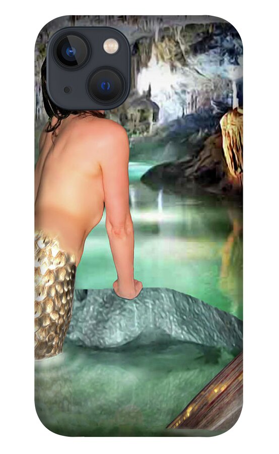 Mermaid iPhone 13 Case featuring the photograph Mermaid In A Cave by Jon Volden
