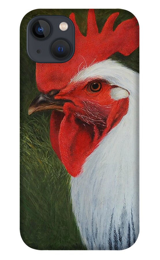 Rooster iPhone 13 Case featuring the painting Mighty Bill by E Colin Williams ARCA