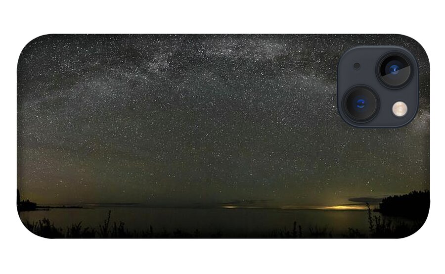 Door County iPhone 13 Case featuring the photograph Milky Way Over Lake Michigan at Cana Island Lighthouse by Paul Schultz