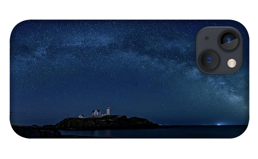 Milky Way iPhone 13 Case featuring the photograph Milky Way over Nubble by Darryl Hendricks
