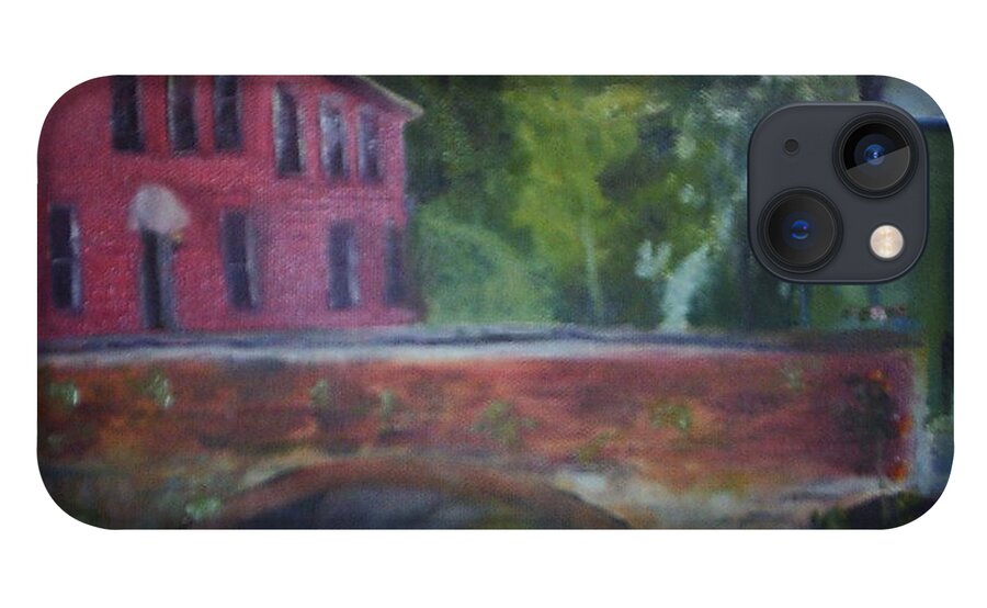 Mill Street iPhone 13 Case featuring the painting Mill Street Plein Aire by Sheila Mashaw