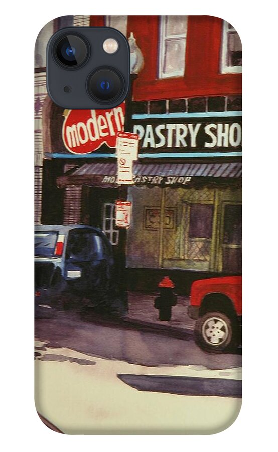 Walt Maes iPhone 13 Case featuring the painting Modern Pastry Shop Boston by Walt Maes