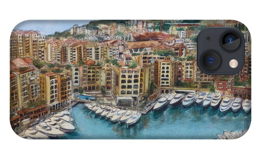 Monaco iPhone 13 Case featuring the painting Monaco by Henrieta Maneva