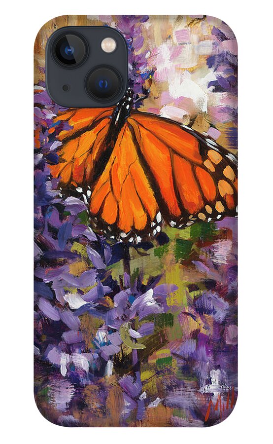 Monarch Butterfly iPhone 13 Case featuring the painting Monarch by Mark Mille