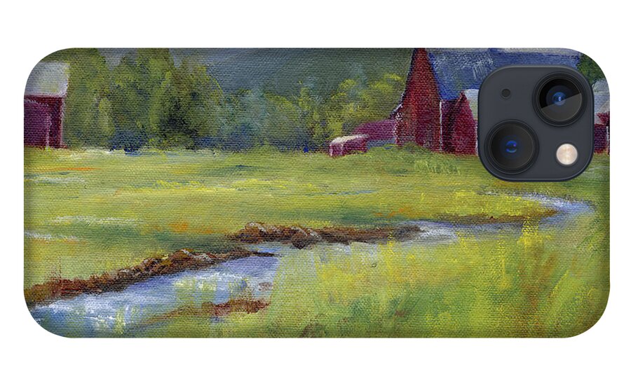 Montana iPhone 13 Case featuring the painting Montana Ranch by Marsha Karle