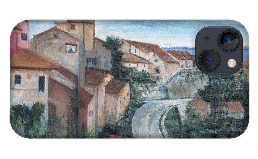 Italy iPhone 13 Case featuring the painting Montepulciano by Paula Pagliughi