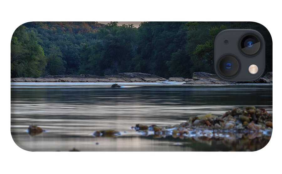 River iPhone 13 Case featuring the digital art Morning On The Hooch by Kathleen Illes