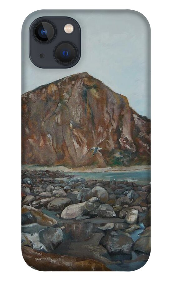 Morro Bay iPhone 13 Case featuring the painting Morro Rock by Travis Day