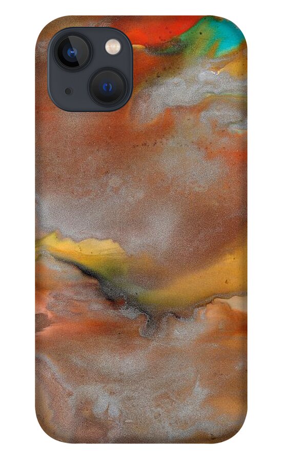 Abstract iPhone 13 Case featuring the painting Mother Nature by Eli Tynan