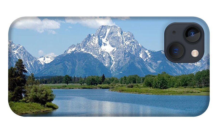 Mountains iPhone 13 Case featuring the photograph Mount Moran at Oxbow Bend by Max Waugh