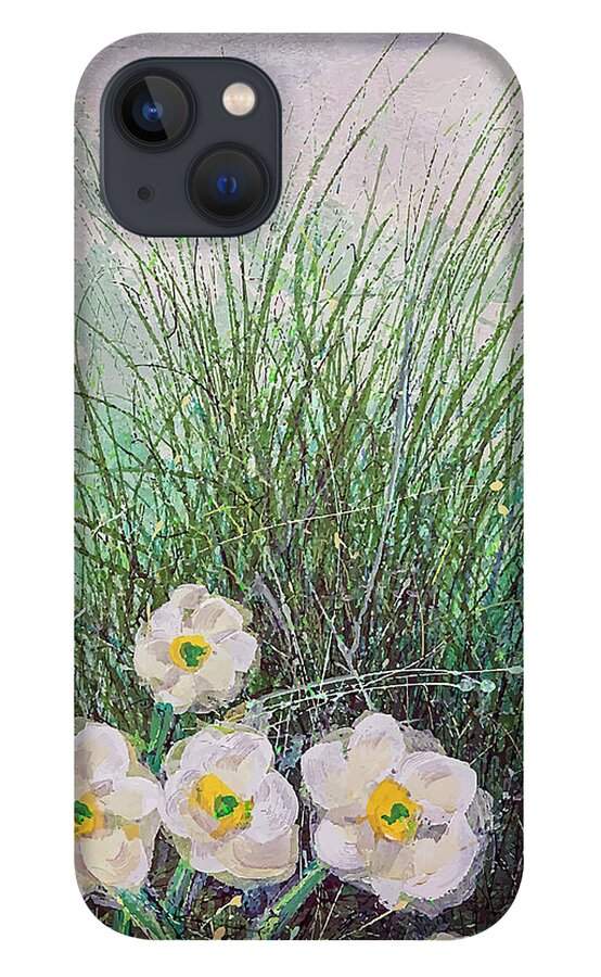 Digital Art iPhone 13 Case featuring the mixed media Mountain Daisy 2 by Ian Anderson