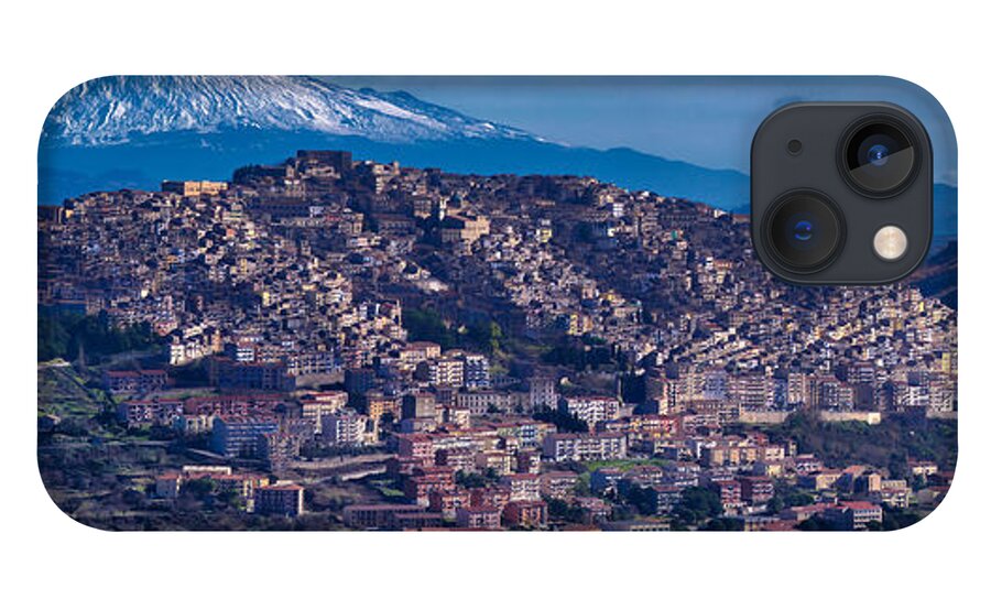 Volcano iPhone 13 Case featuring the photograph Mt. Etna and Gangi by Richard Gehlbach