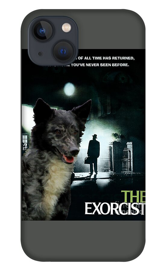 Mudi iPhone 13 Case featuring the painting Mudi Art Canvas Print - The Exorcist Movie Poster by Sandra Sij