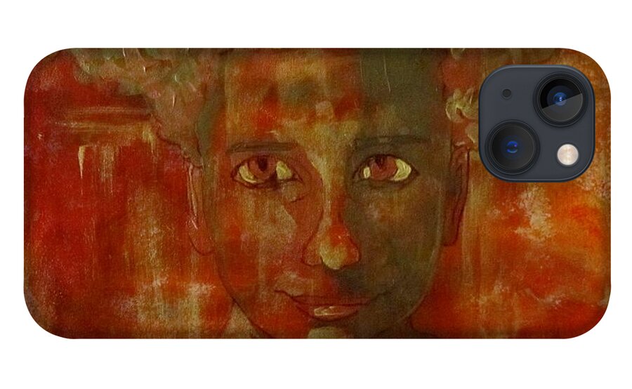 Face iPhone 13 Case featuring the painting My World by Barbara O'Toole