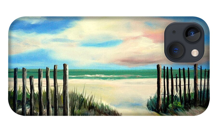 Myrtle Beach iPhone 13 Case featuring the painting Myrtle Beach Sands by Phil Burton