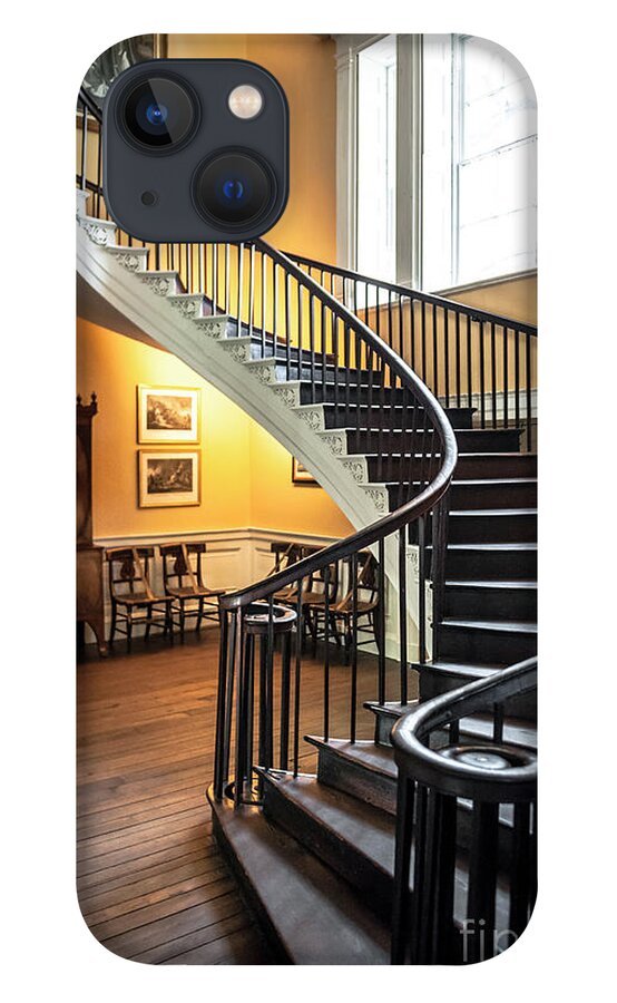 Nathaniel Russell iPhone 13 Case featuring the photograph Nathaniel Russell House Free Floating Staircase by Dale Powell