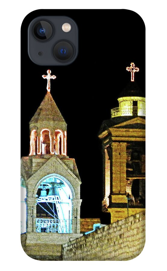 Bethlehem iPhone 13 Case featuring the photograph Nativity Church Lights by Munir Alawi