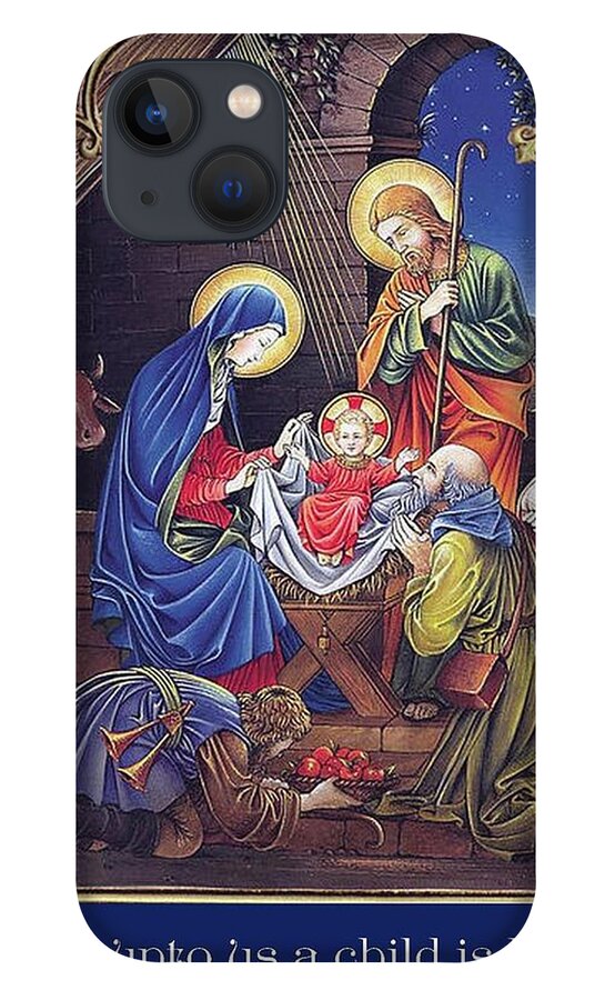 Christmas iPhone 13 Case featuring the painting Nativity by Artist Unknown