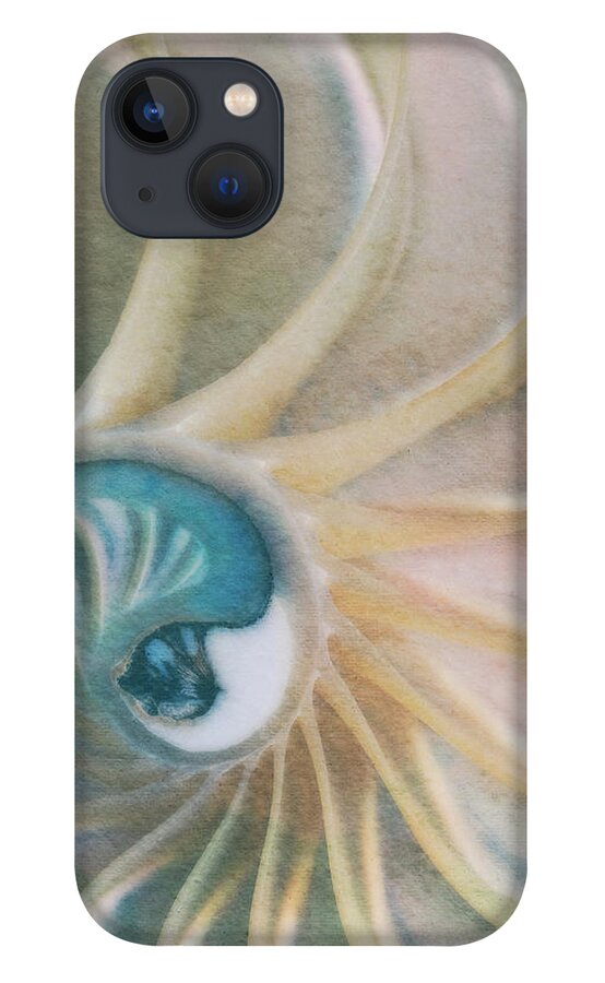 Fine Art Photography iPhone 13 Case featuring the photograph Nautilus #1, Embryo by John Strong