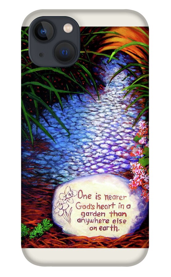 Christian iPhone 13 Case featuring the painting Garden Wisdom, Nearer by Jeanette Jarmon