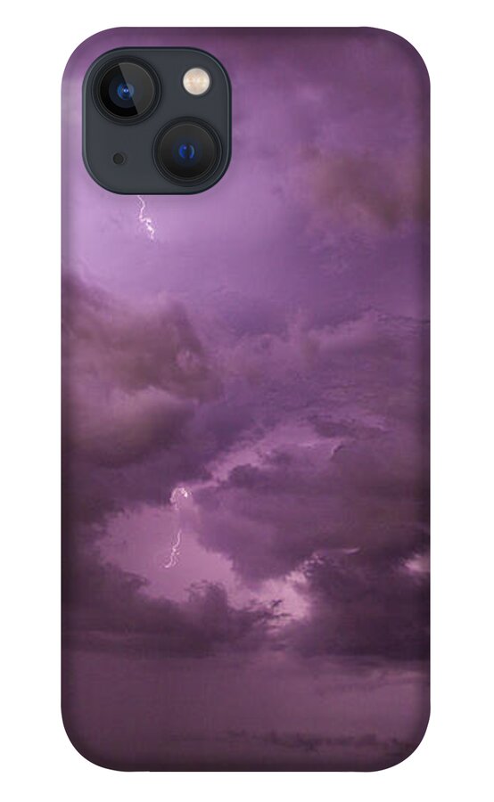 Nebraskasc iPhone 13 Case featuring the photograph Nebraska Night Thunderstorm Beast 001 by NebraskaSC