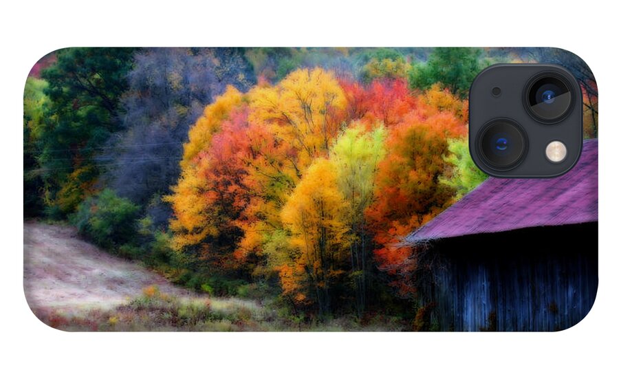 Tobacco Barn iPhone 13 Case featuring the photograph New England Tobacco Barn In Autumn by Smilin Eyes Treasures