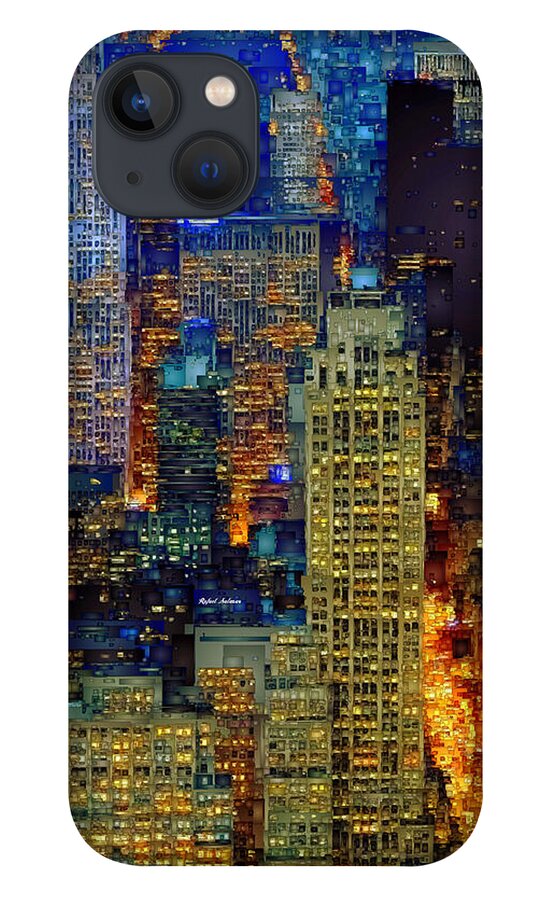 Rafael Salazar iPhone 13 Case featuring the digital art New York City by Rafael Salazar