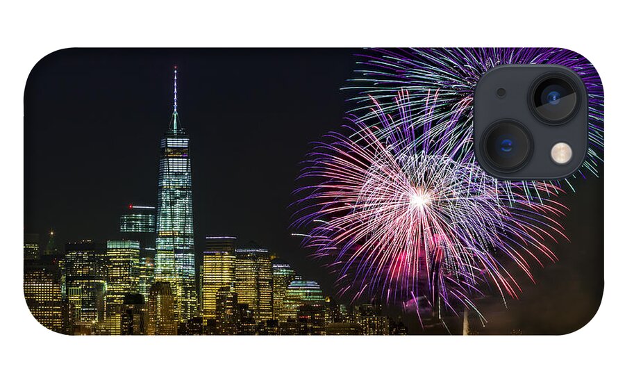 Fireworks iPhone 13 Case featuring the photograph New York City Summer Fireworks by Susan Candelario
