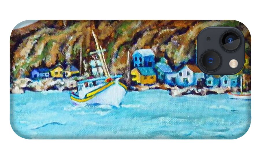 Newfoundland iPhone 13 Case featuring the painting Newfoundland by Linda Markwardt