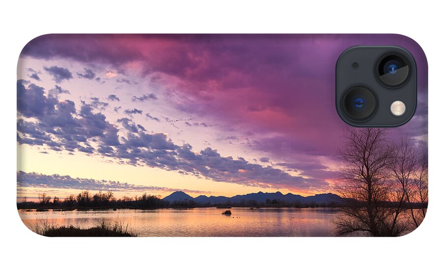 Wetland iPhone 13 Case featuring the photograph Night Gives Way to Dawn by Kathleen Bishop