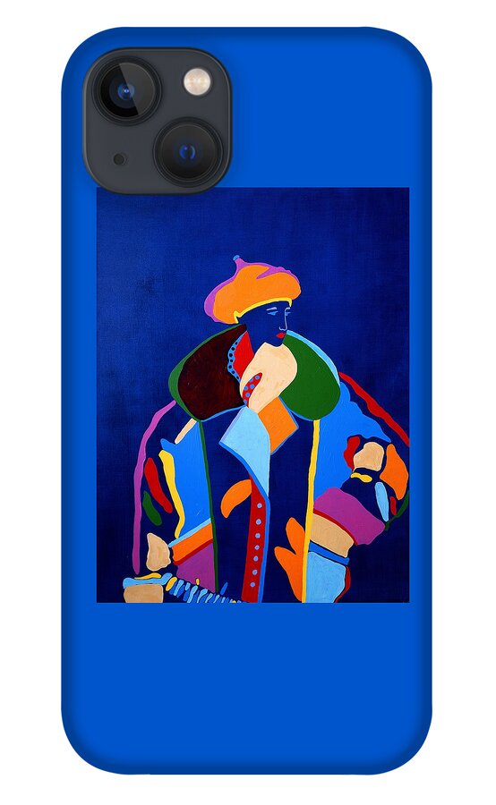 Woman iPhone 13 Case featuring the painting Night Glow by Adele Bower