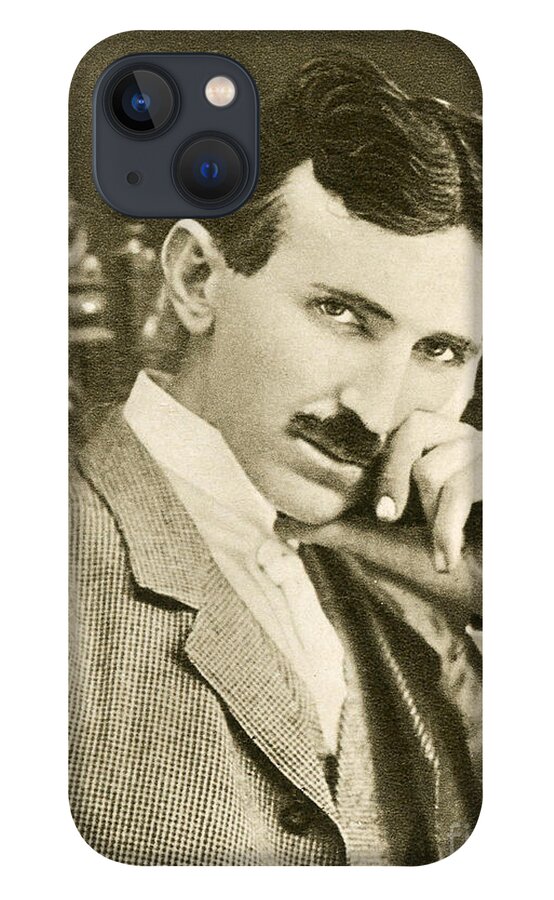 Science iPhone 13 Case featuring the photograph Nikola Tesla, Serbian-american Inventor by Photo Researchers