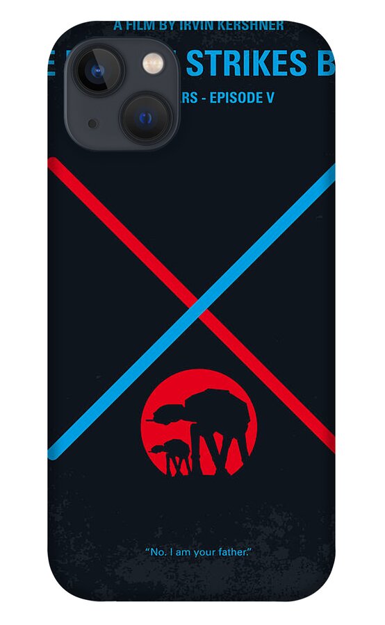 Star iPhone 13 Case featuring the digital art No155 My STAR WARS Episode V The Empire Strikes Back minimal movie poster by Chungkong Art
